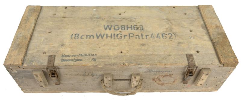 German WH 8 cm Werfer Granate Patrone Hl 4462 Ammo Box