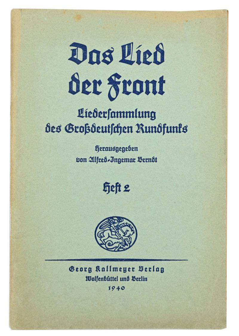 German WH Songbook 'Das Lied der Front'