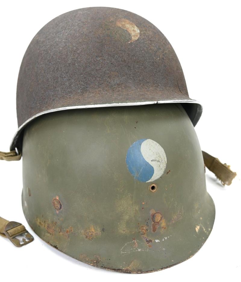 US WW2 29th Infantry Division Helmet '29th Let's Go!'