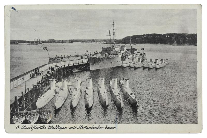 German KM Postcard 'U-bootflottille'