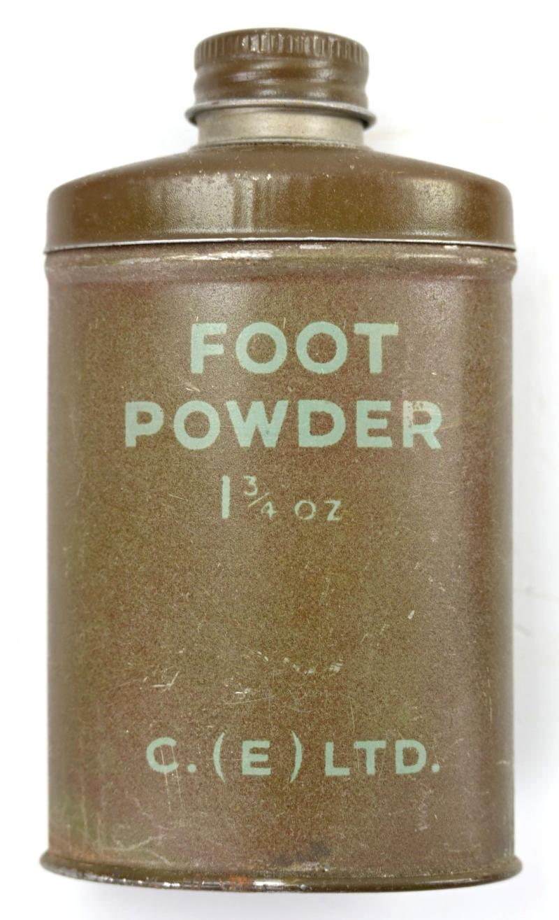 British WW2 Foot Powder Tin Can