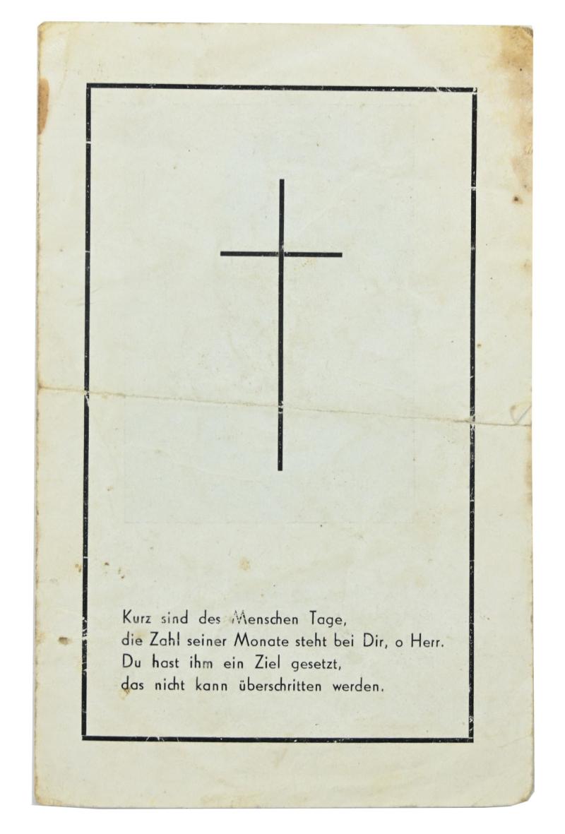 German LW Deathcard 'Oberarzt Dr. Rudolf Hagemann