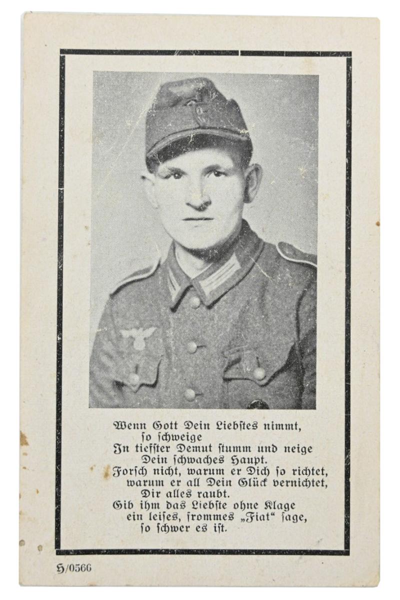 WorldWarCollectibles German WH Deathcard Willi Stienemeier 