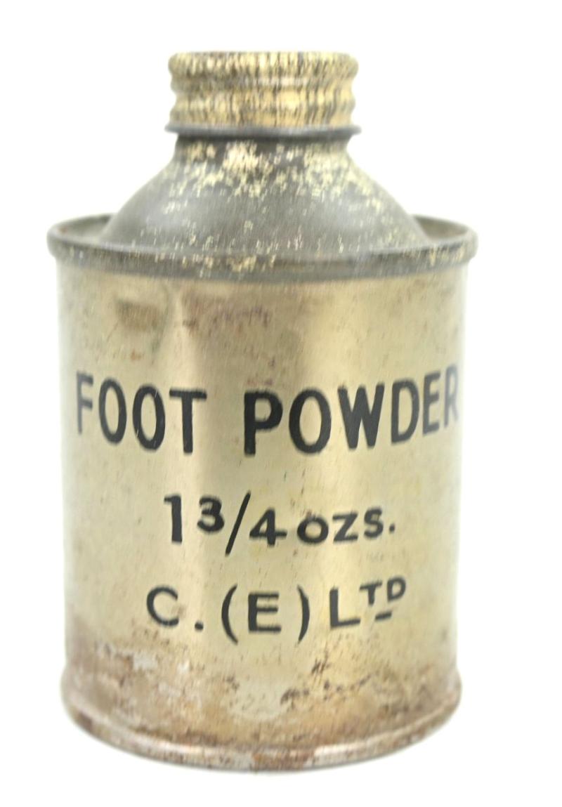 British WW2 Footpowder Bottle