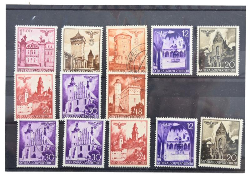 WorldWarCollectibles | German Third Reich 'General Goverment' Stamps Set