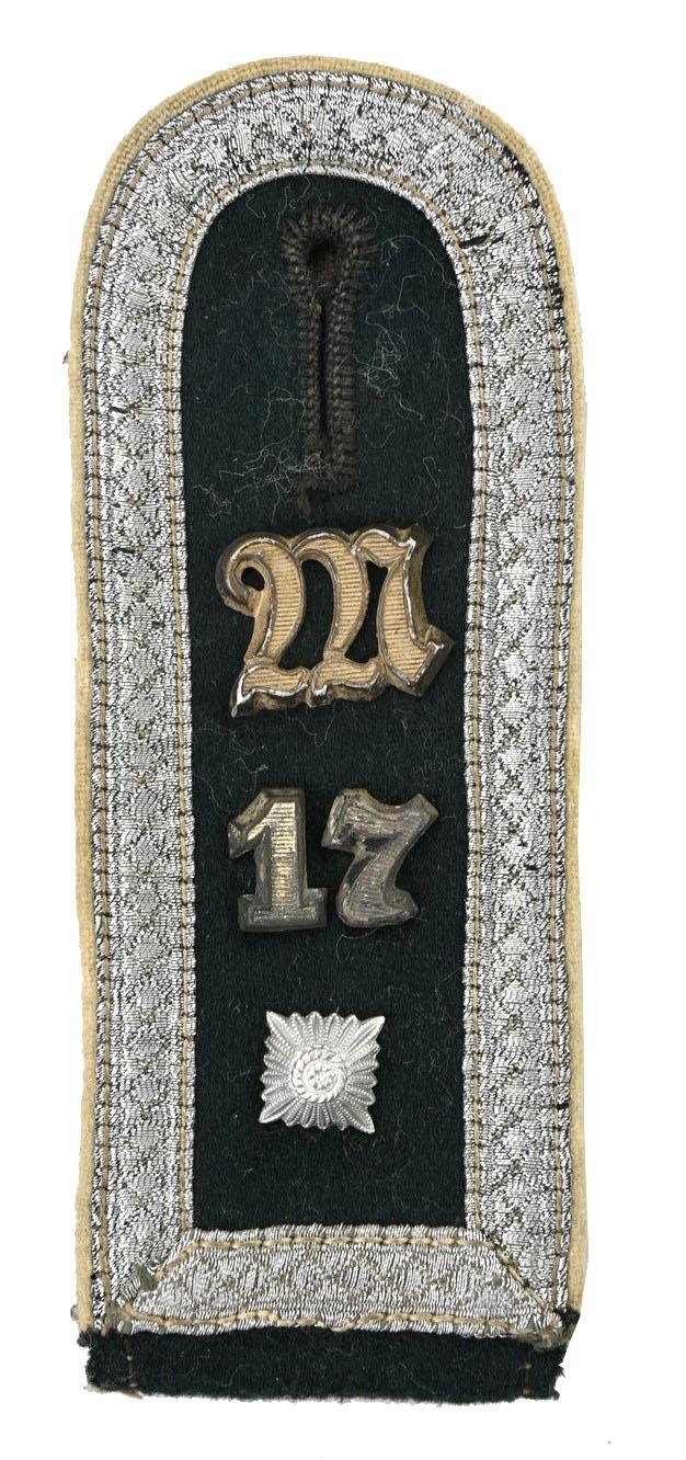 German WH NCO Shoulderboard MG Regt. 17