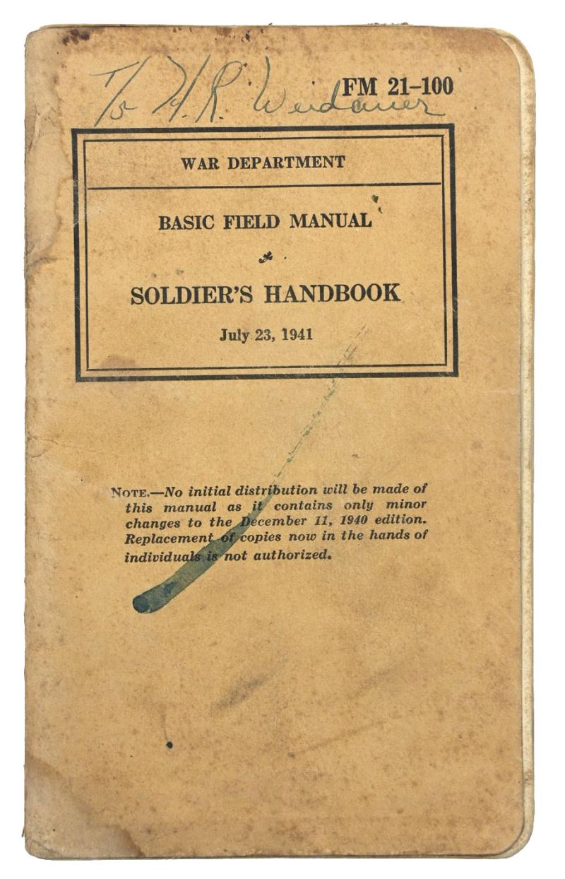 US WW2 Soldier's Handbook FM 21-100