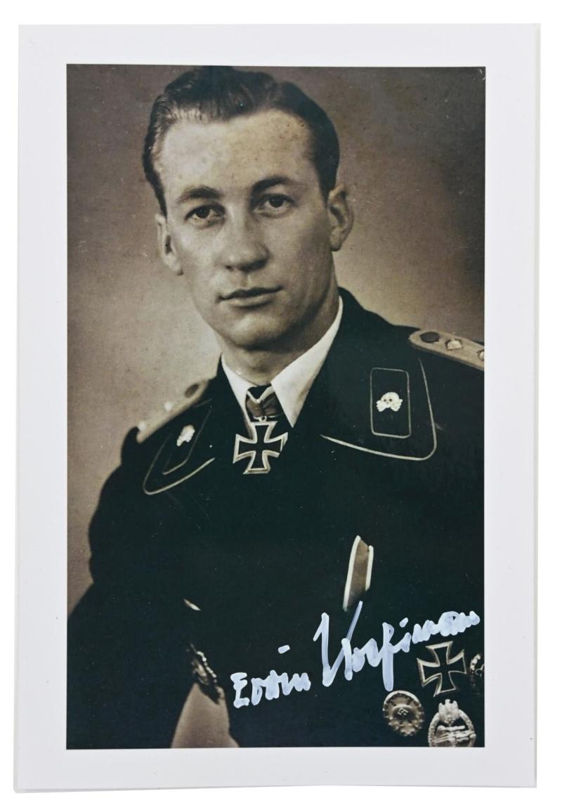 Signature of Wehrmacht Panzer  KC Recipient 'Erwin Kreßmann'
