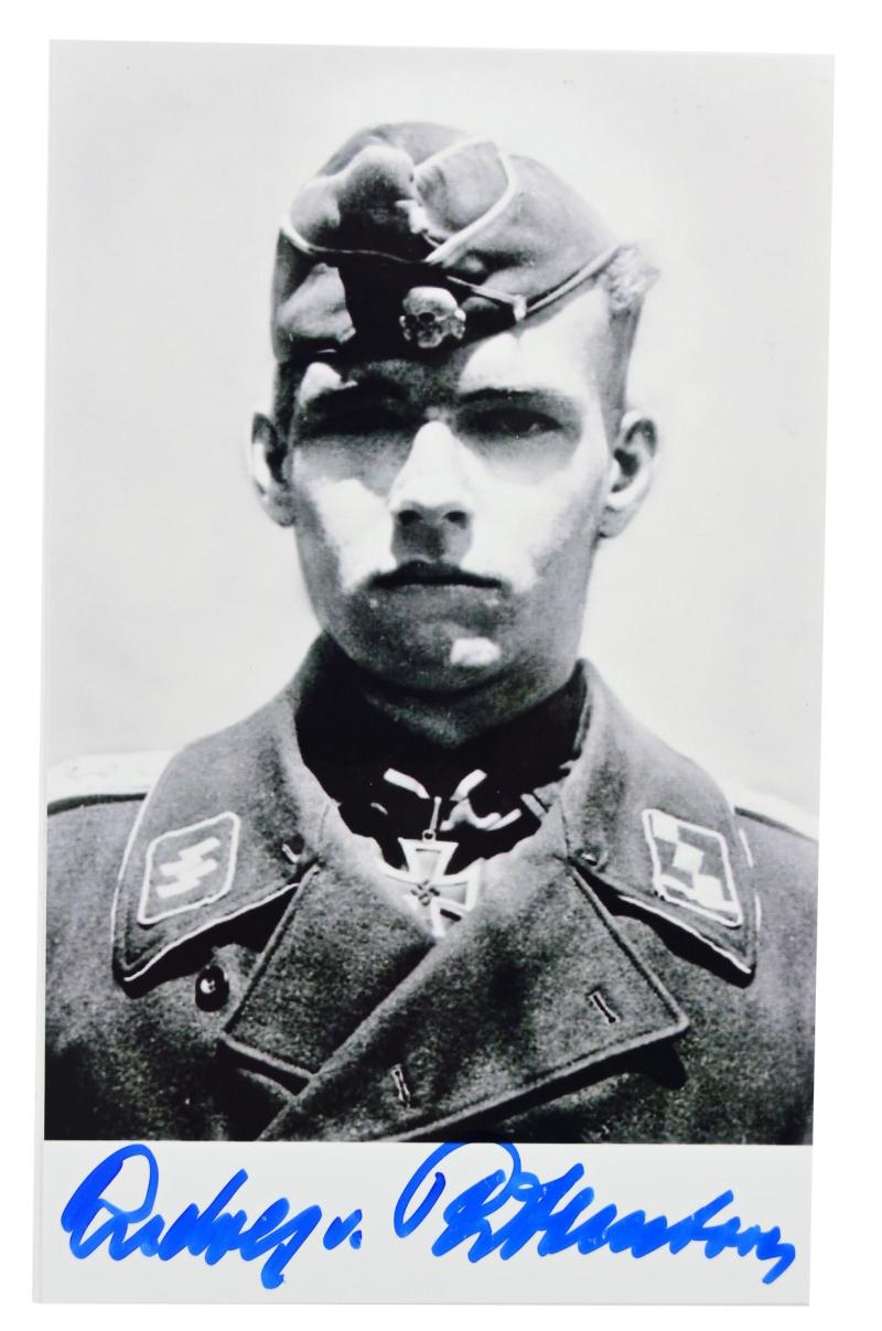 Signature of Waffen-SS KC Recipient 'Rudolf von Ribbentrop'
