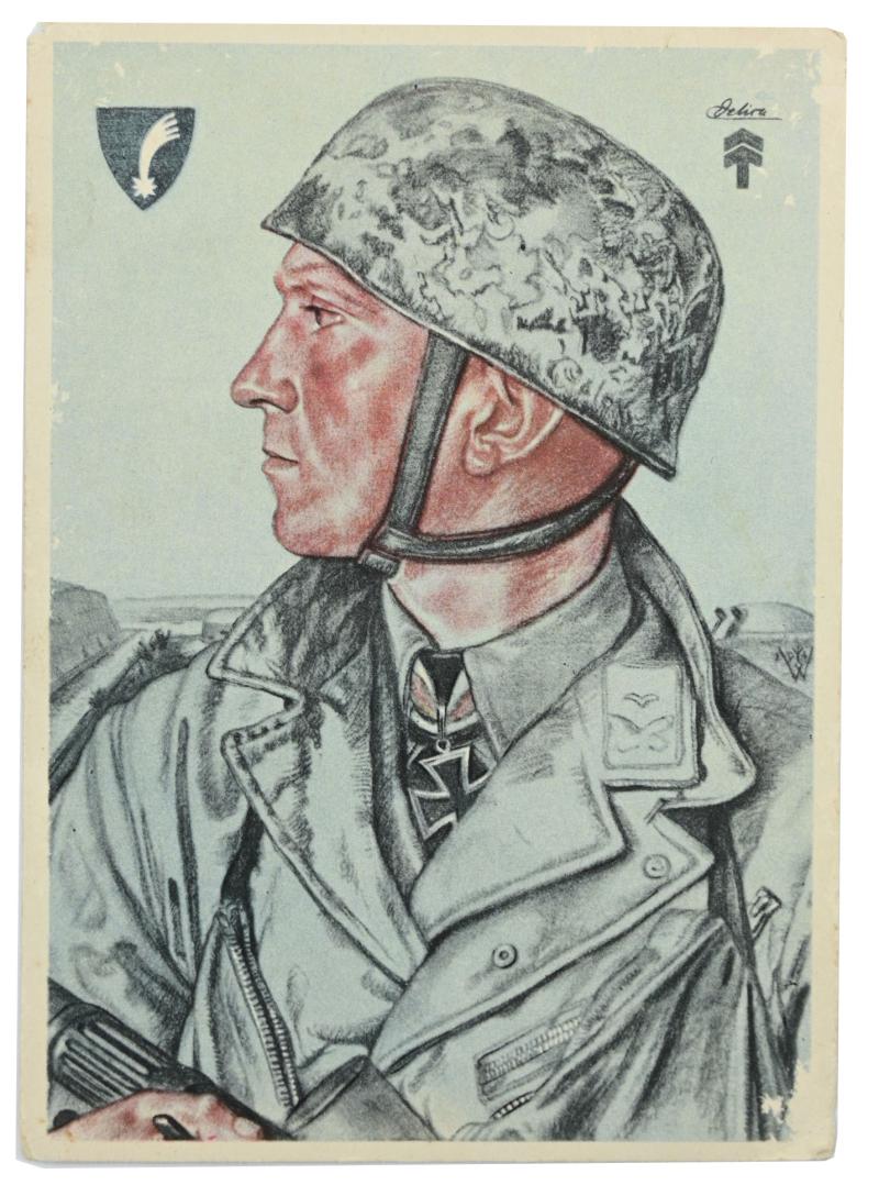 German LW Postcard Hauptmann Delica