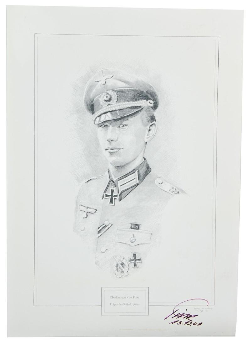 Signature of Wehrmacht Heer KC Recipient 'Kurt Prinz'