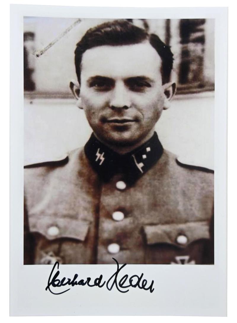 Postcard with Signature of Waffen-SS KC Recipient 'Eberhard Heder'