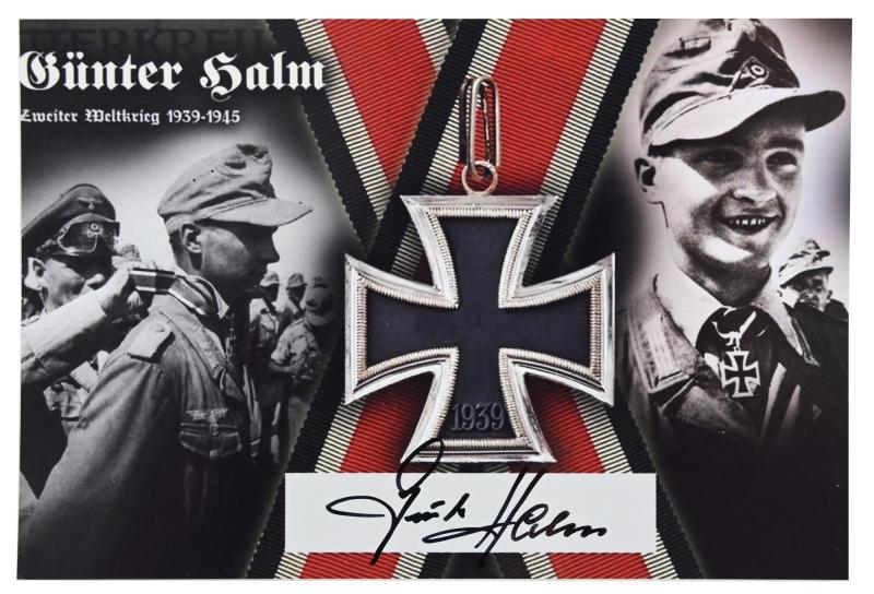Signature of Wehrmacht Heer KC Recipient 'Günter Halm'