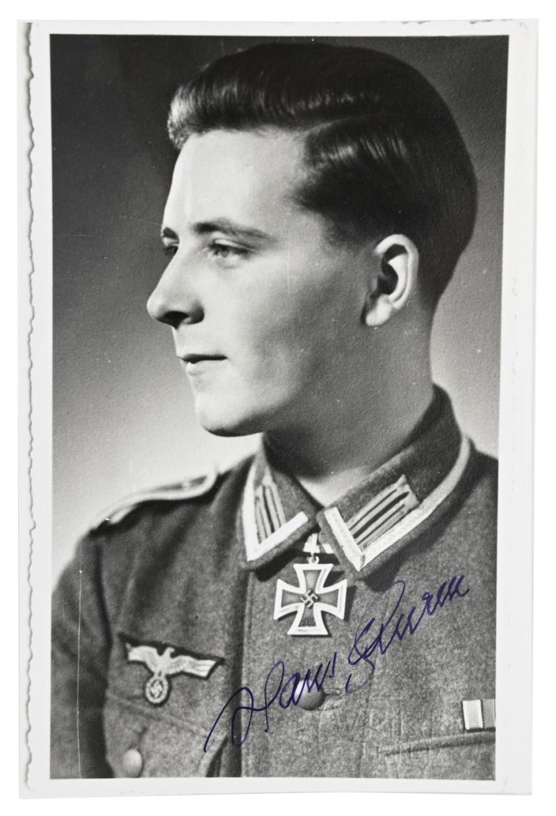 Signature of Wehrmacht Heer KC Recipient 'Hans Sturm'