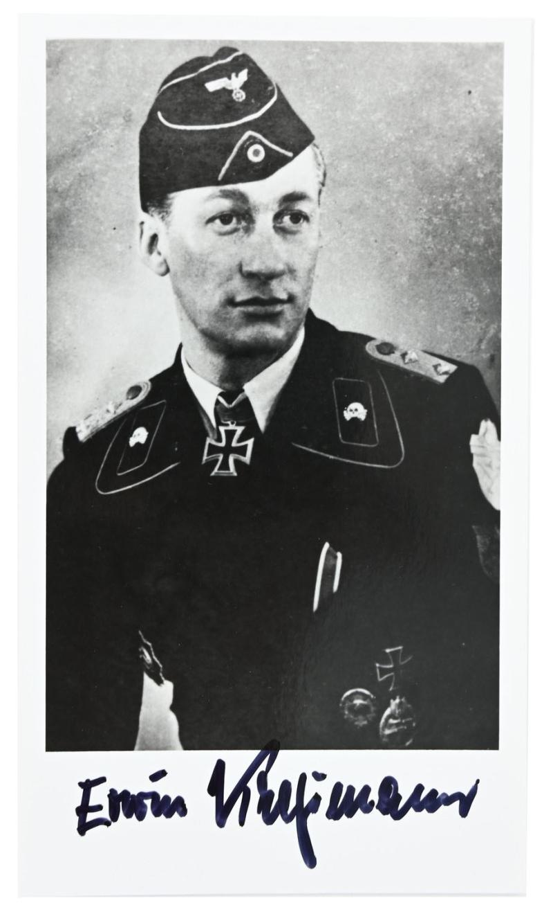 Signature of Wehrmacht Panzer KC Recipient 'Erwin Kreßmann'