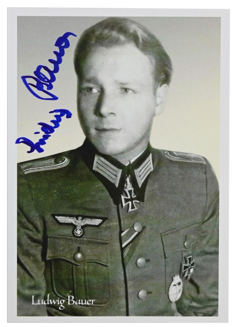 Signature of Wehrmacht Heer KC Recipient 'Ludwig Bauer'