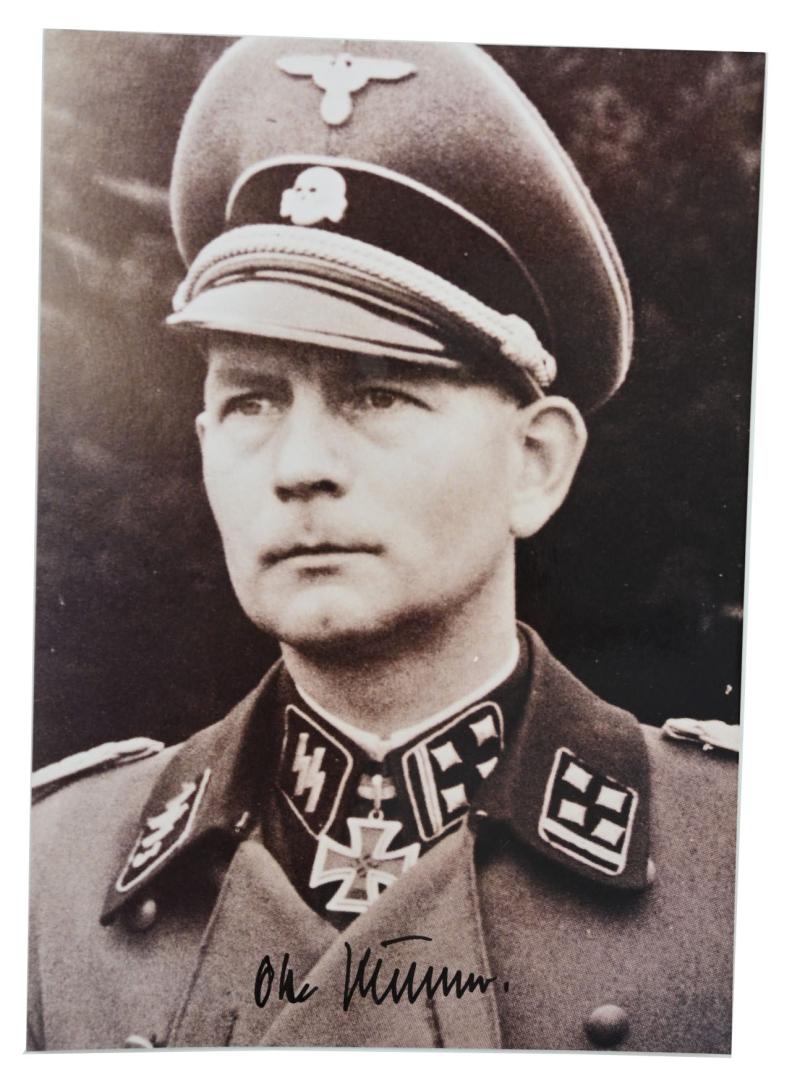 Postcard with Signature of Waffen-SS KC-OL&S Recipient 'Otto Kumm'