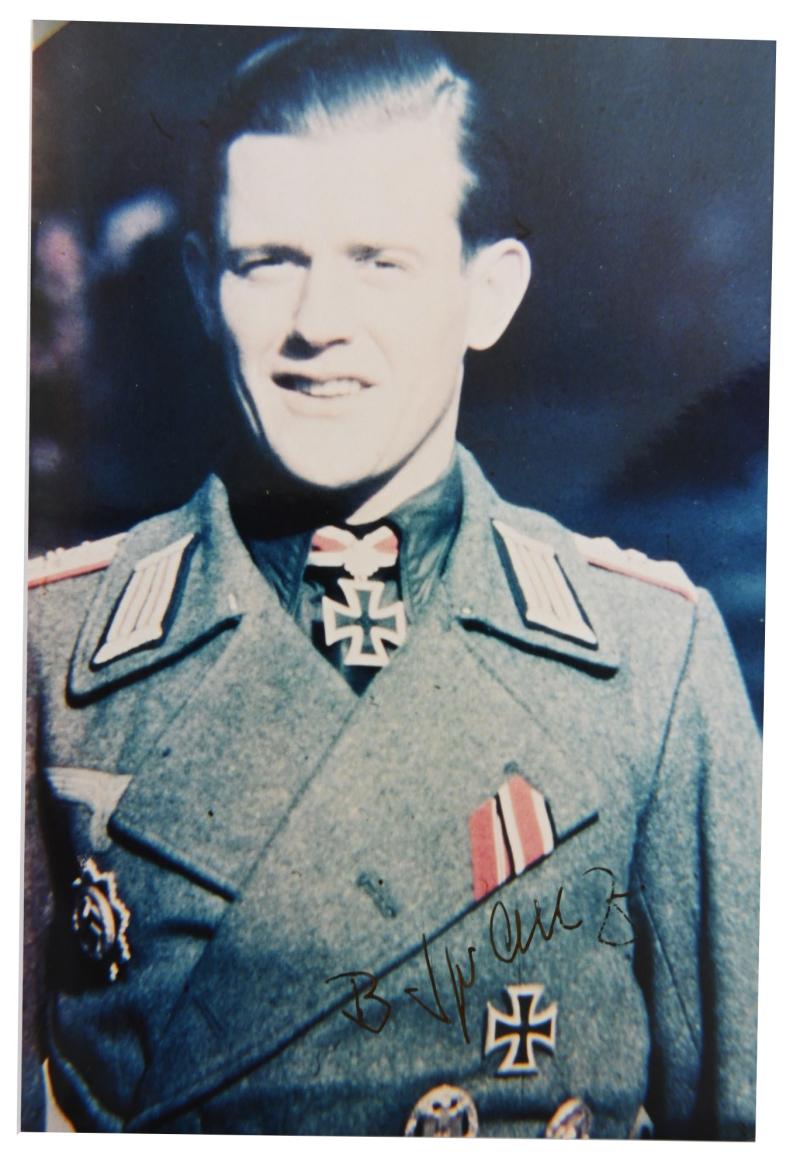 Signature of Wehrmacht Heer KC Recipient 'Bobo Spranz'