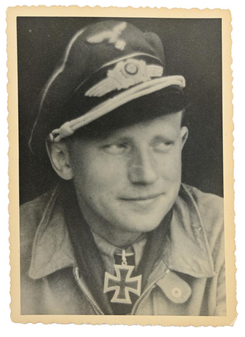 German LW Portrait Picture Knight's Cross Recipient