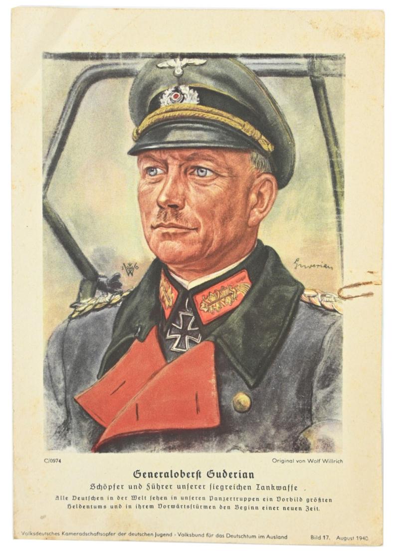 German WH Print of Generaloberst Guderian