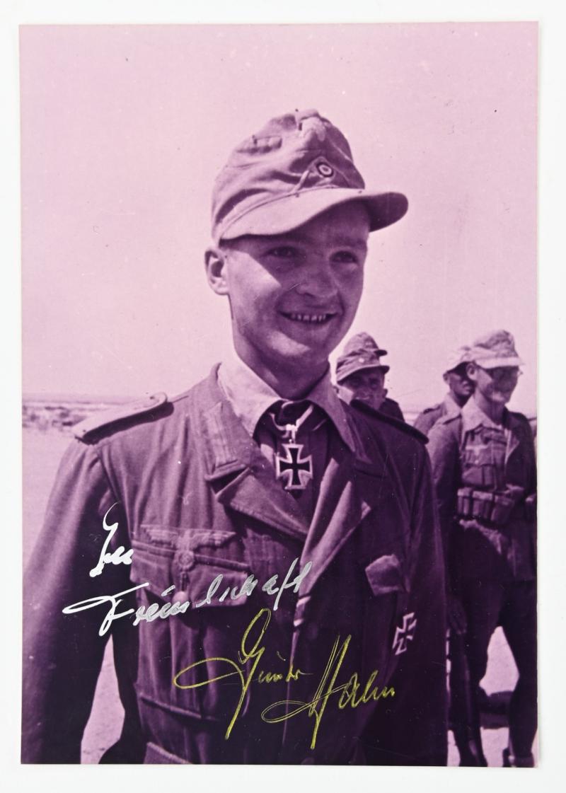 Signature of Wehrmacht Heer KC Recipient 'Günter Halm'