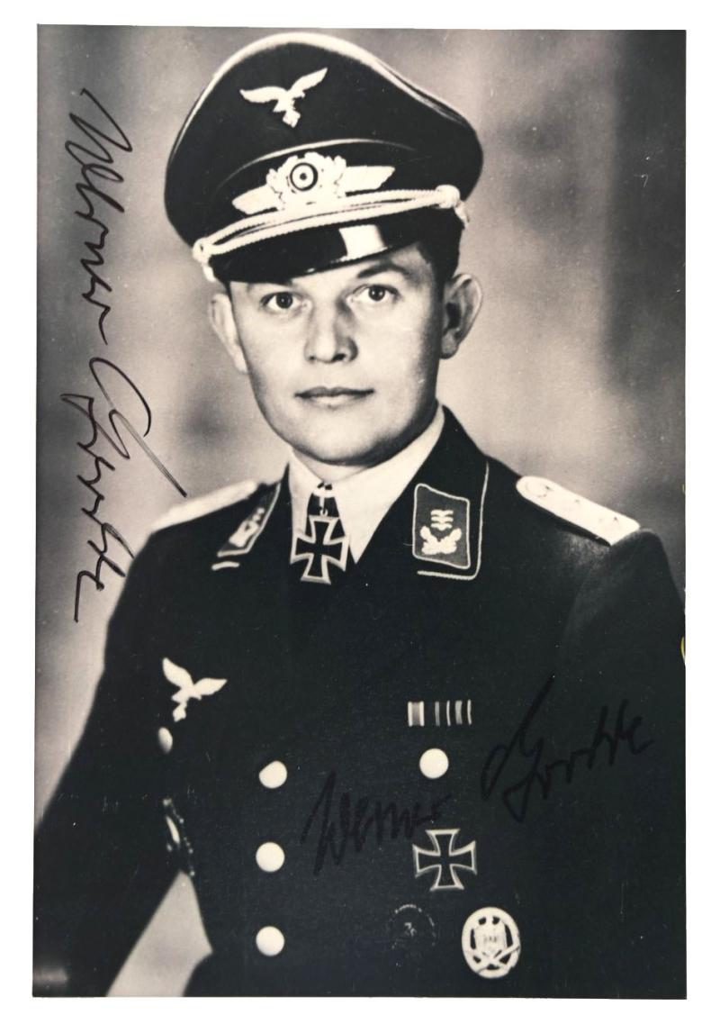 Signature of Luftwaffe KC Recipient 'Werner Grodde'