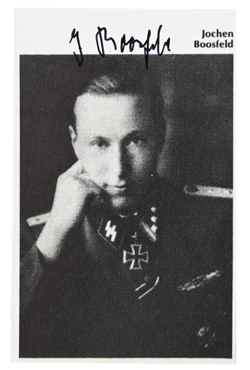 Signature of Waffen-SS KC Recipient 'Joachim Boosfeld'