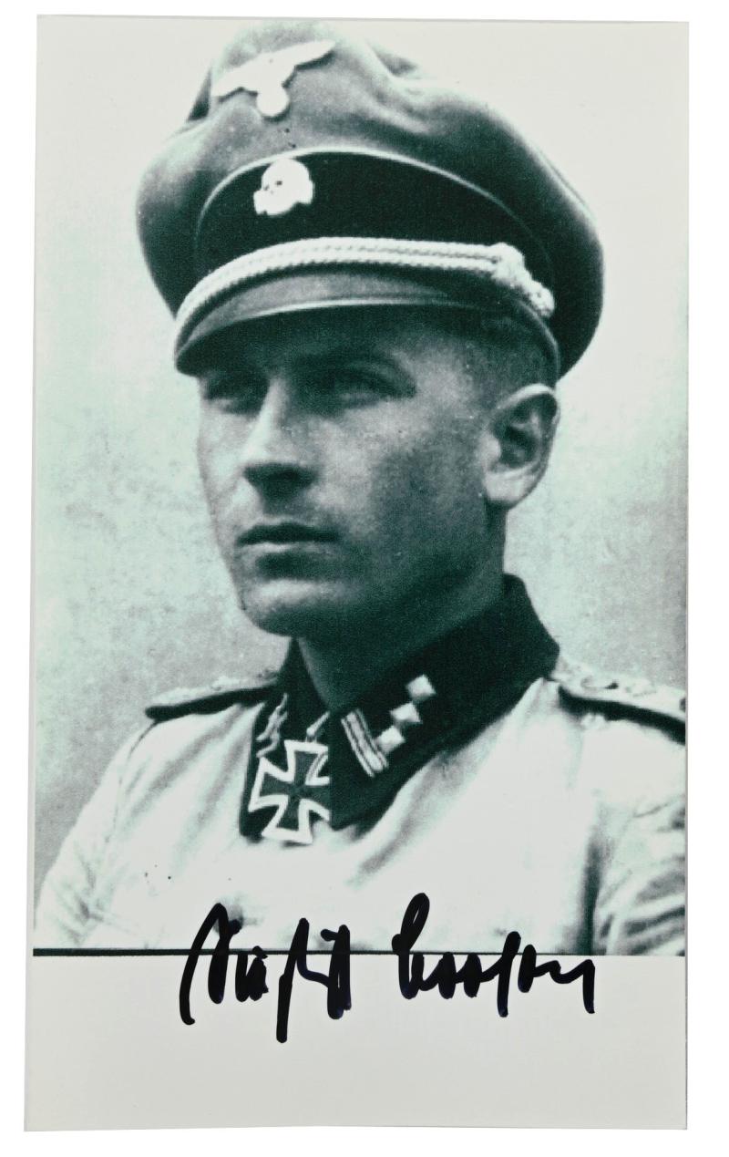 Postcard with Signature of Waffen-SS KC Recipient 'Siegfried Brosow'
