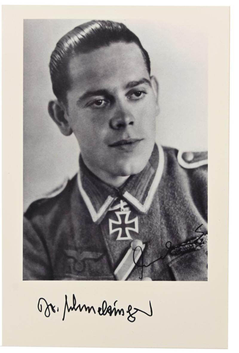 Signature of Wehrmacht Heer KC Recipient 'Bruno Schmelzinger'