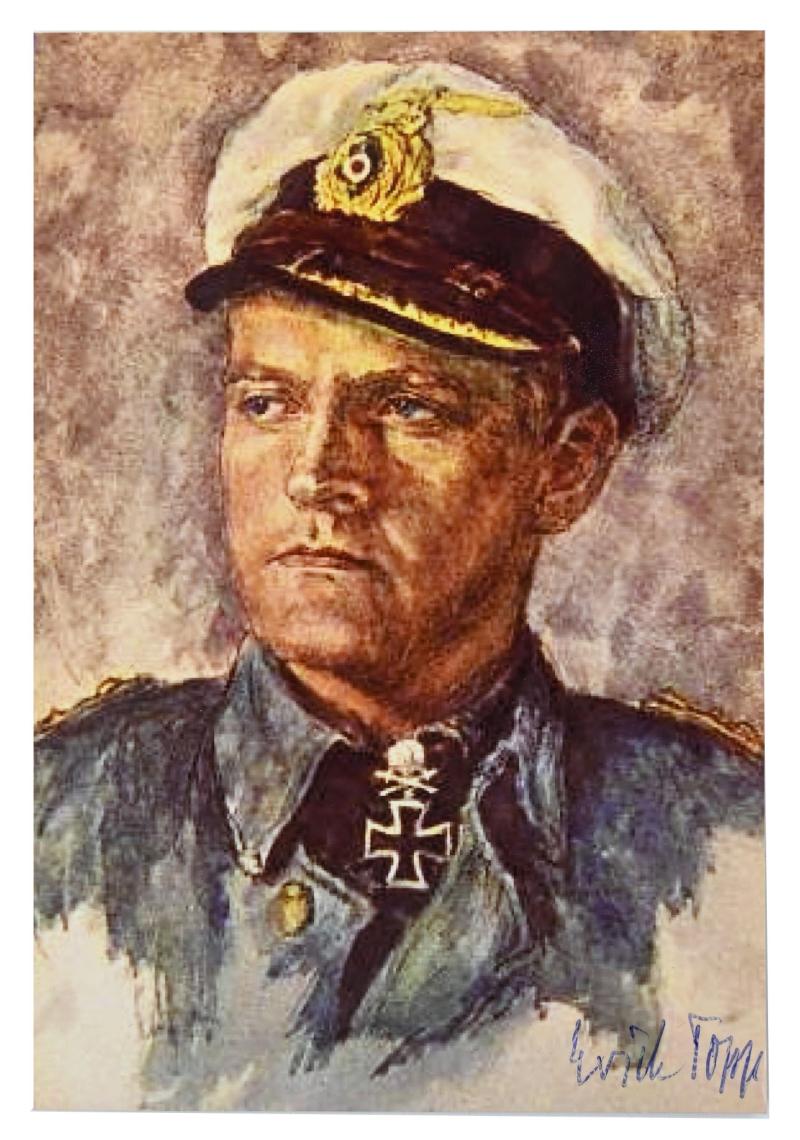 Signature of Kriegsmarine KC-Recipient 'Erich Topp'