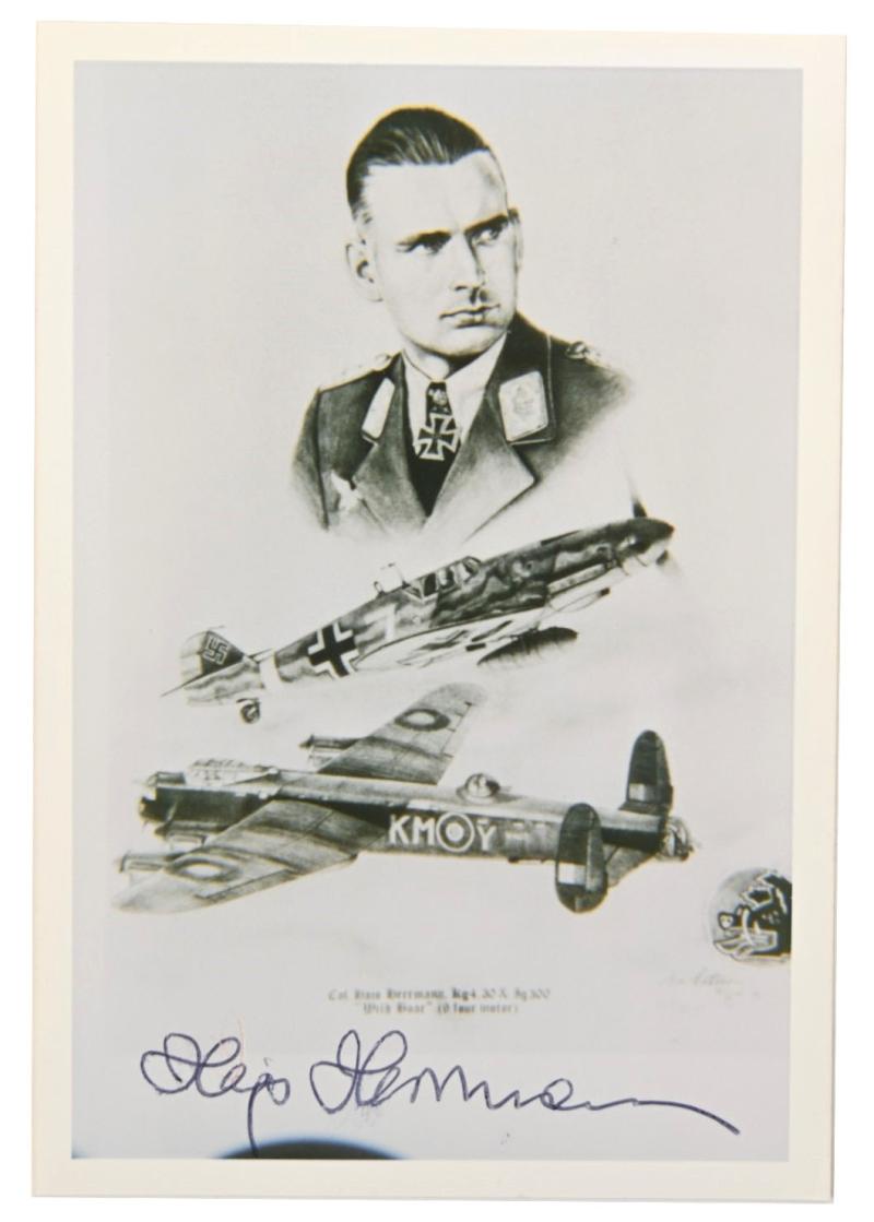 Signature of Luftwaffe KC-OLC&S Recipient 'Hajo Hermann'