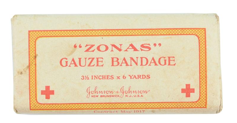 US WW1 First Aid Gauze bandage 'Zonas'