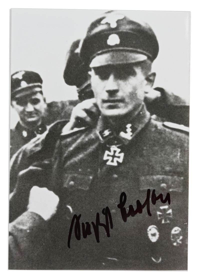 Postcard with Signature of Waffen-SS KC Recipient 'Siegfried Brosow'