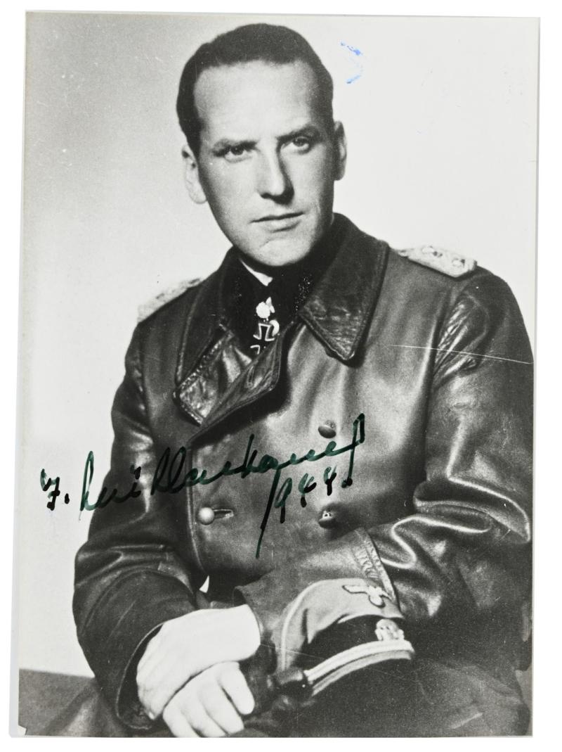 Signature of Waffen-SS KC-OLC Recipient 'Johannes-Rudolf Mühlenkamp'
