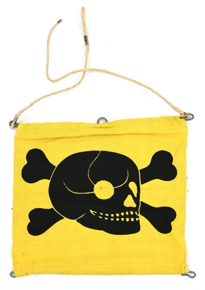 German WH Mine & Gas Warning Flag