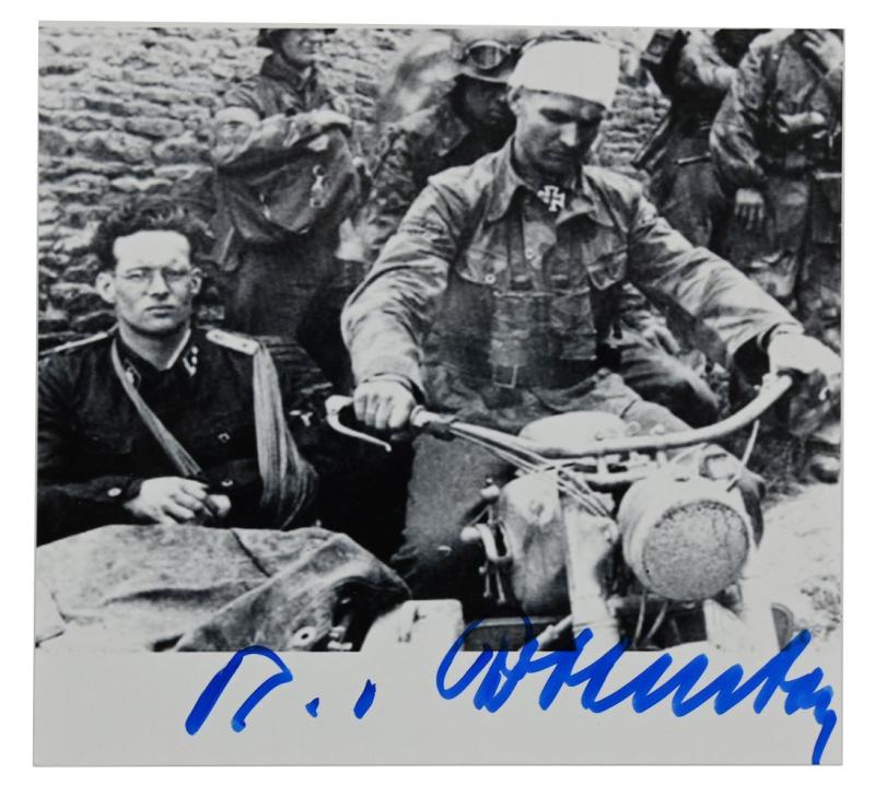 Signature of Waffen-SS KC Recipient 'Rudolf von Ribbentrop'