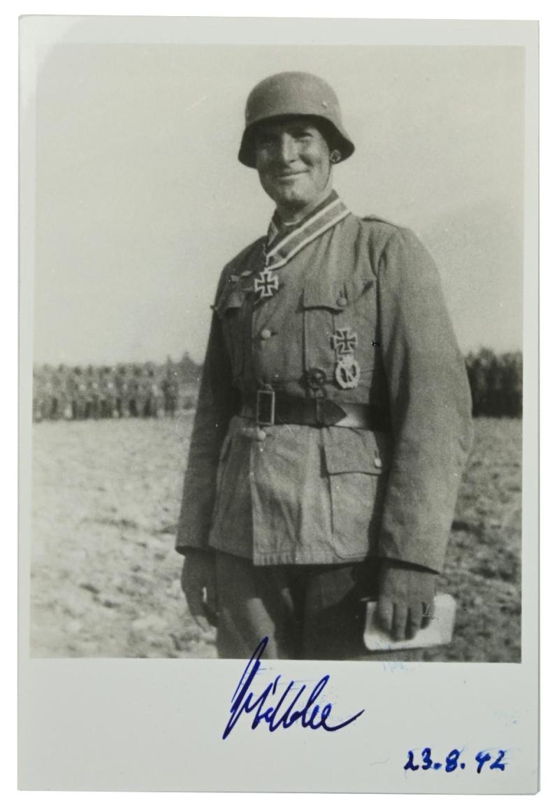 Signature of Wehrmacht Heer KC Recipient 'Walter Wienke'
