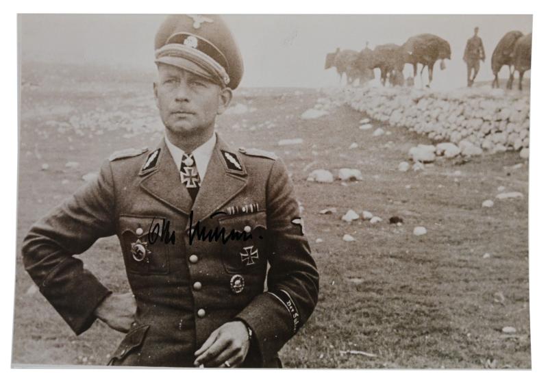 Postcard with Signature of Waffen-SS KC-OL&S Recipient 'Otto Kumm'