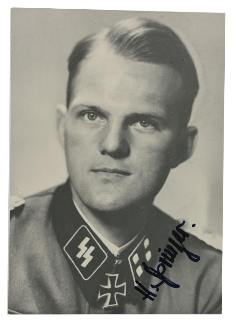 Signature of Waffen-SS KC Recipient 'Heinrich Springer'