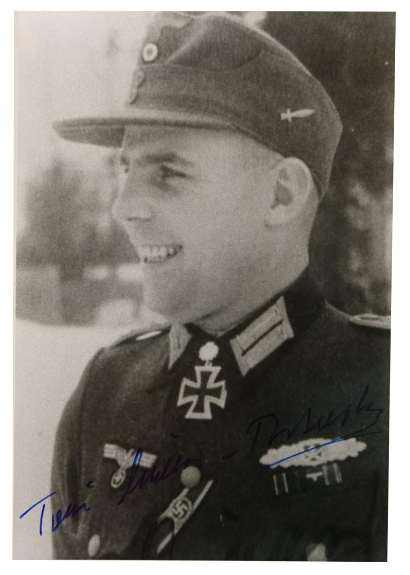 Signature of Wehrmacht Heer KC-OLC Recipient 'Anton Muller Persowka'