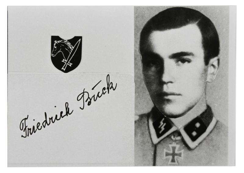 Signature of Waffen-SS KC Recipient 'Friedrich Buck'