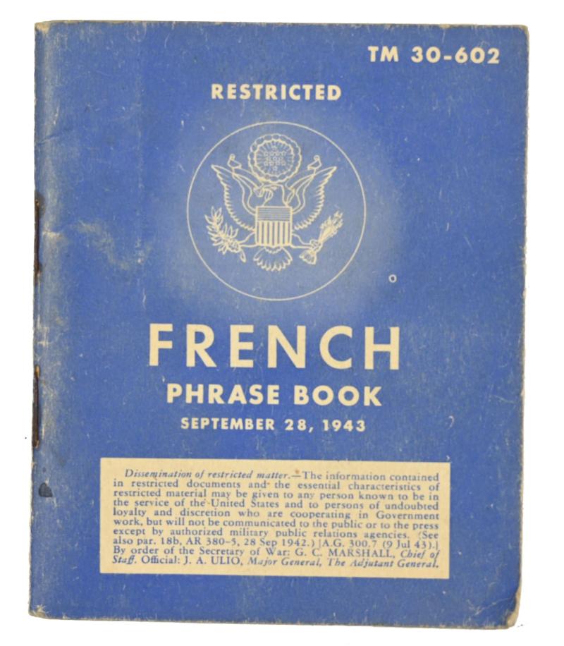 US WW2 French Phase Book 1943