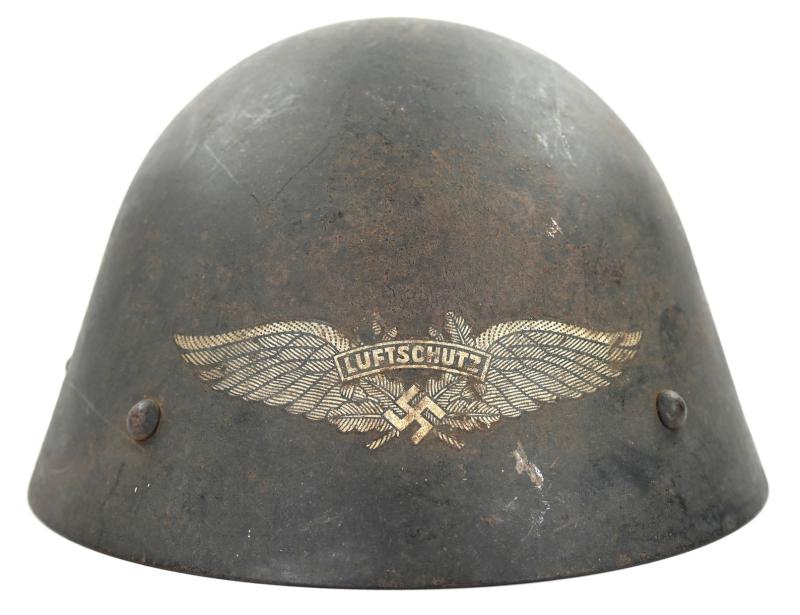 German Luftschutz Re-issued Czech Helmet