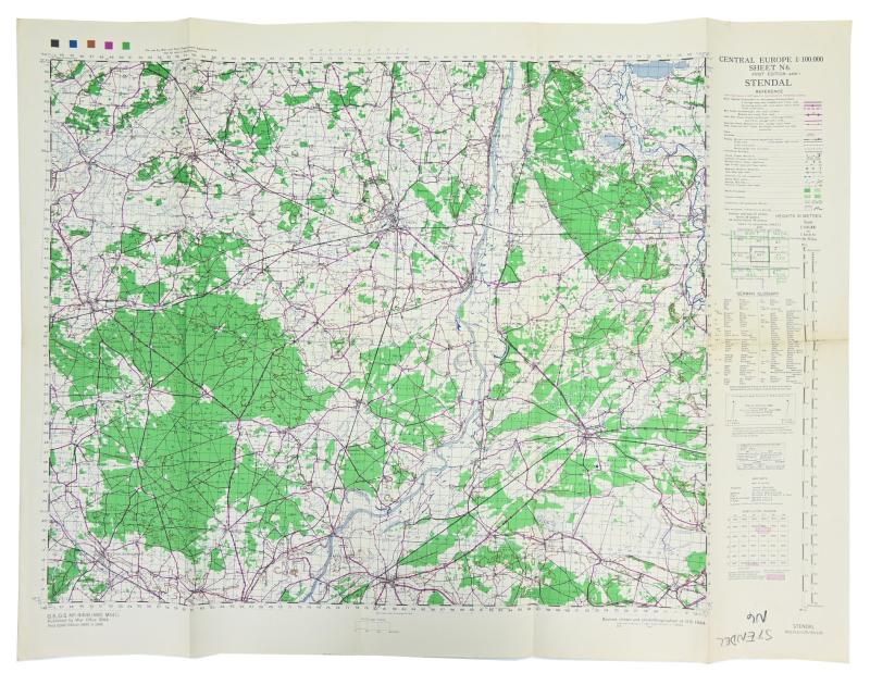 US WW2 Mapcard of Stendal Germany