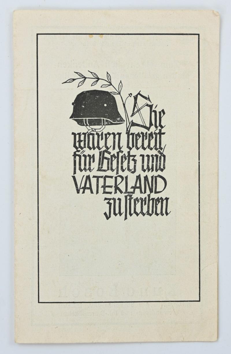 German Waffen-SS Deathcard 'Holland'