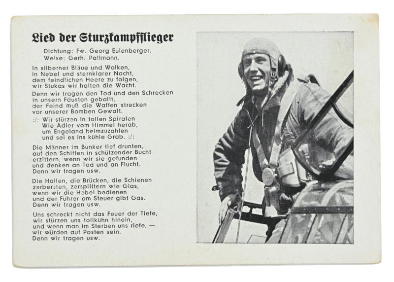 German LW Postcard 'Lied der Sturzkampfflieger'