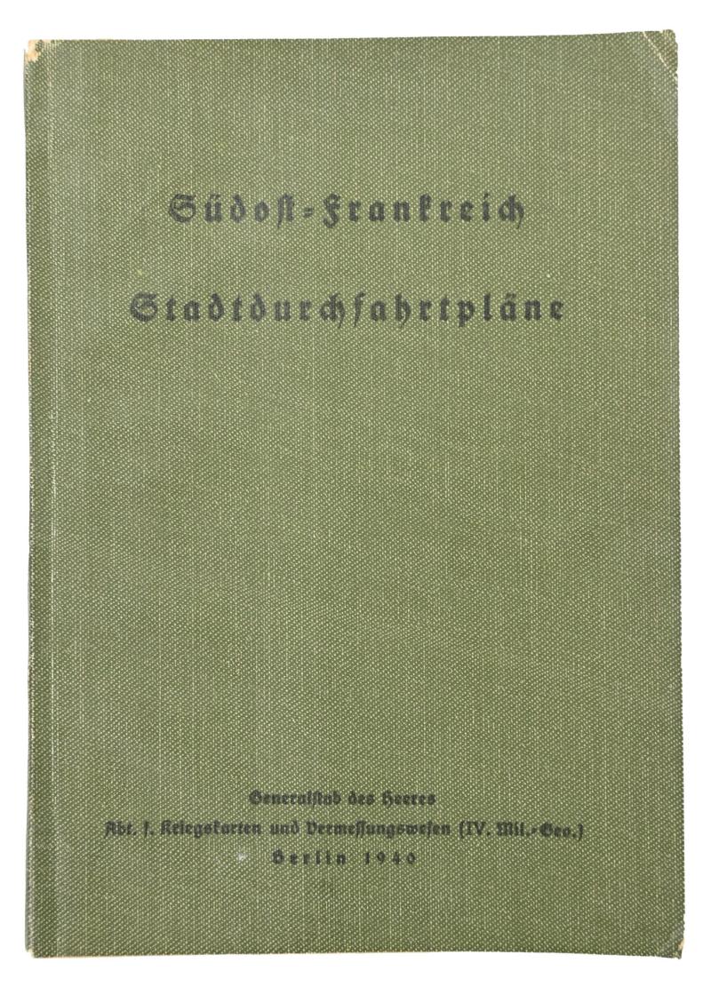 German WH City Mapcard of South-East France 1940