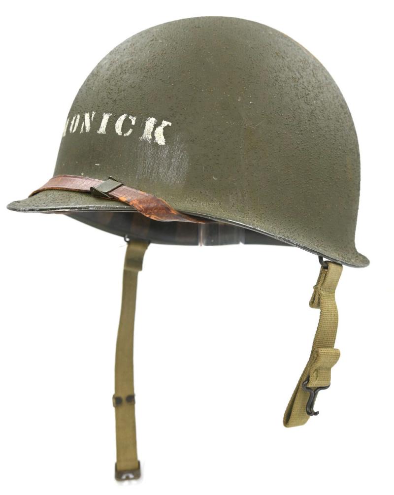 US WW2 Named M1 Fixed Bale Combat Helmet