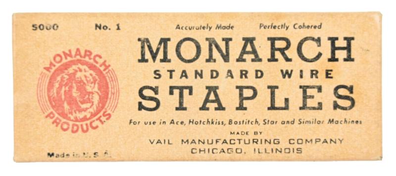 US WW2 Era Monarch Staples Package