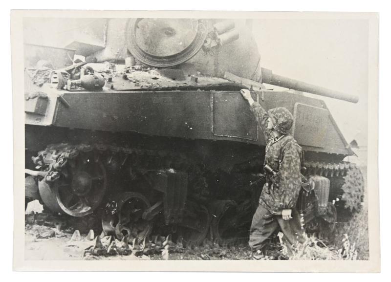German Press Photo 'Sherman' Normandy Front